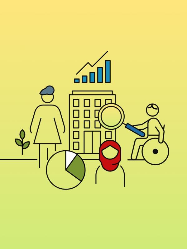 Grafische abstrakte Darstellung für unternehmensweite Evaluierungen