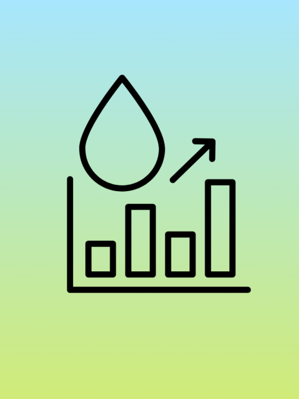 Icon für Wachstum durch Wasser