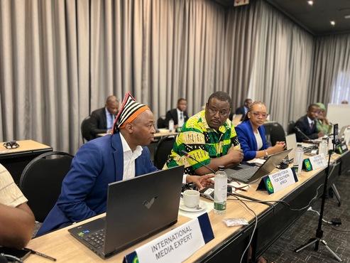 African People attending a meeting