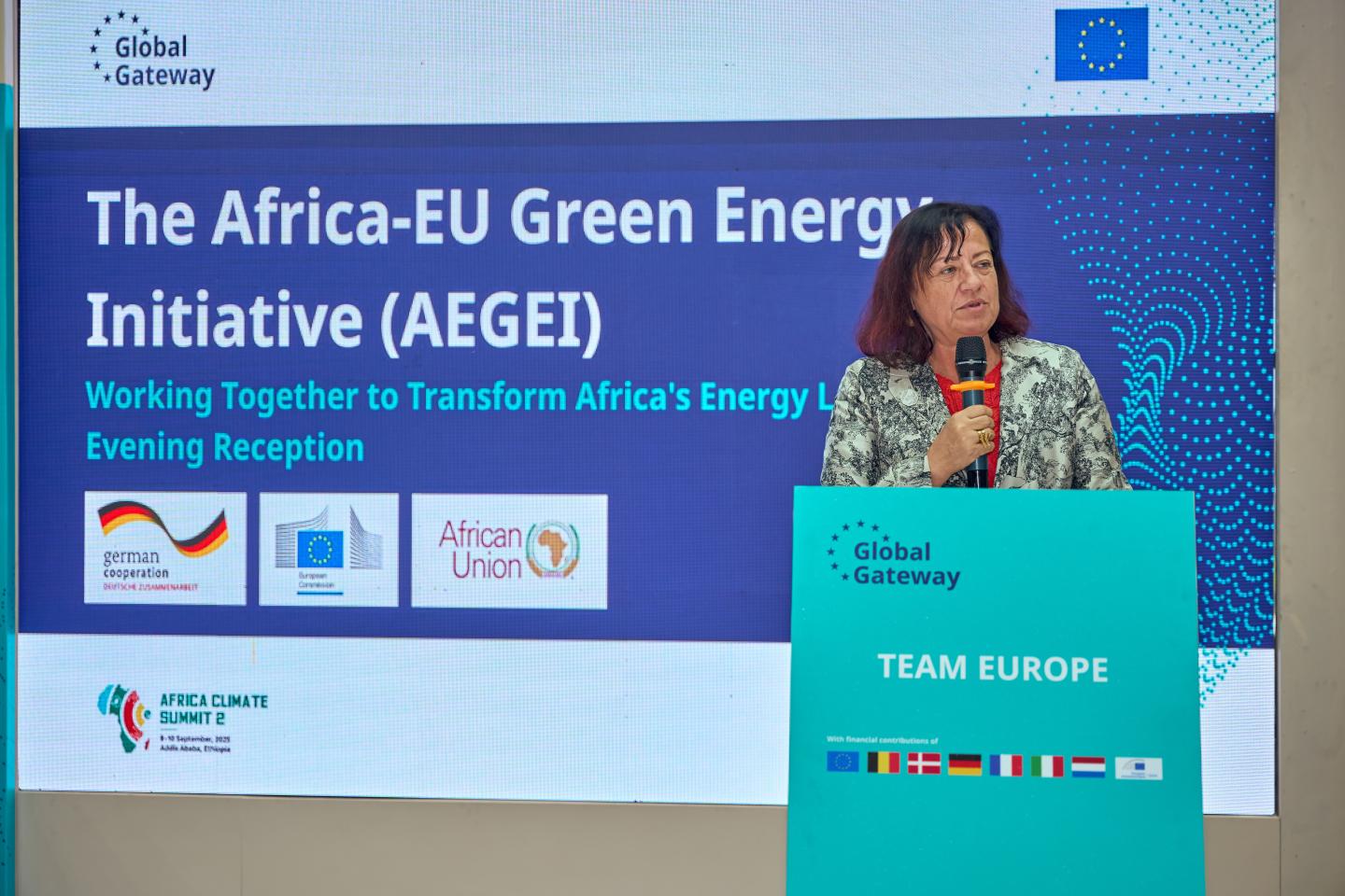 Bärbel Kofler at the Africa-EU Green Energy Initiative Side Event at ACS2