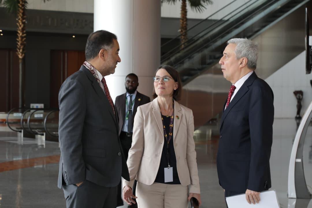 From left to right: H.E. Ambassador Fathallah Sijilmassi, Director-General of the AUC; H.E. Birgit Pickel, Director-General Africa at the German Ministry for Economic Cooperation and Development ( BMZ); H.E. Ambassador Javier Niño Pérez, Head of the European Union Delegation to the AU.