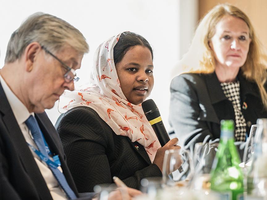 Nisreen Elsaim and GIZ Executive Board member Ingrid-Gabriela Hoven