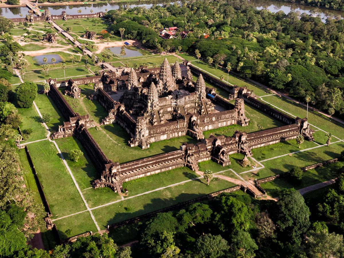 Aerial view of Angkor Wat