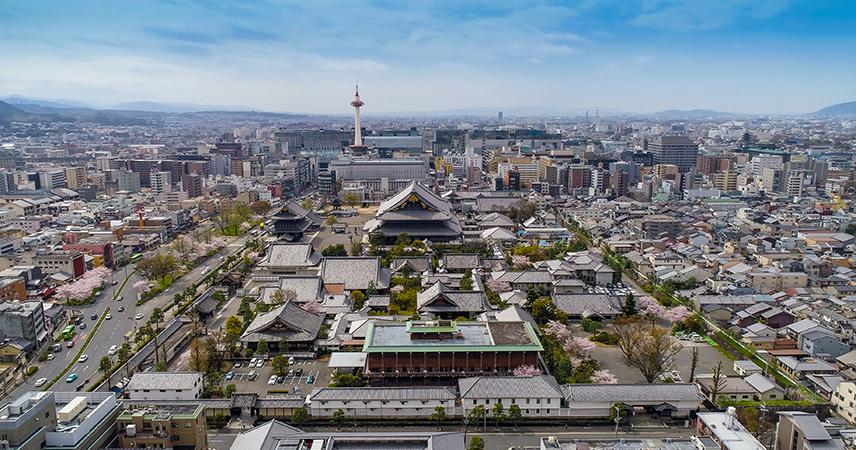 Panoramic view of Kyoto