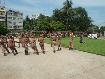 Bangladesch. Simulationsübung für den Katastrophenschutz © GIZ