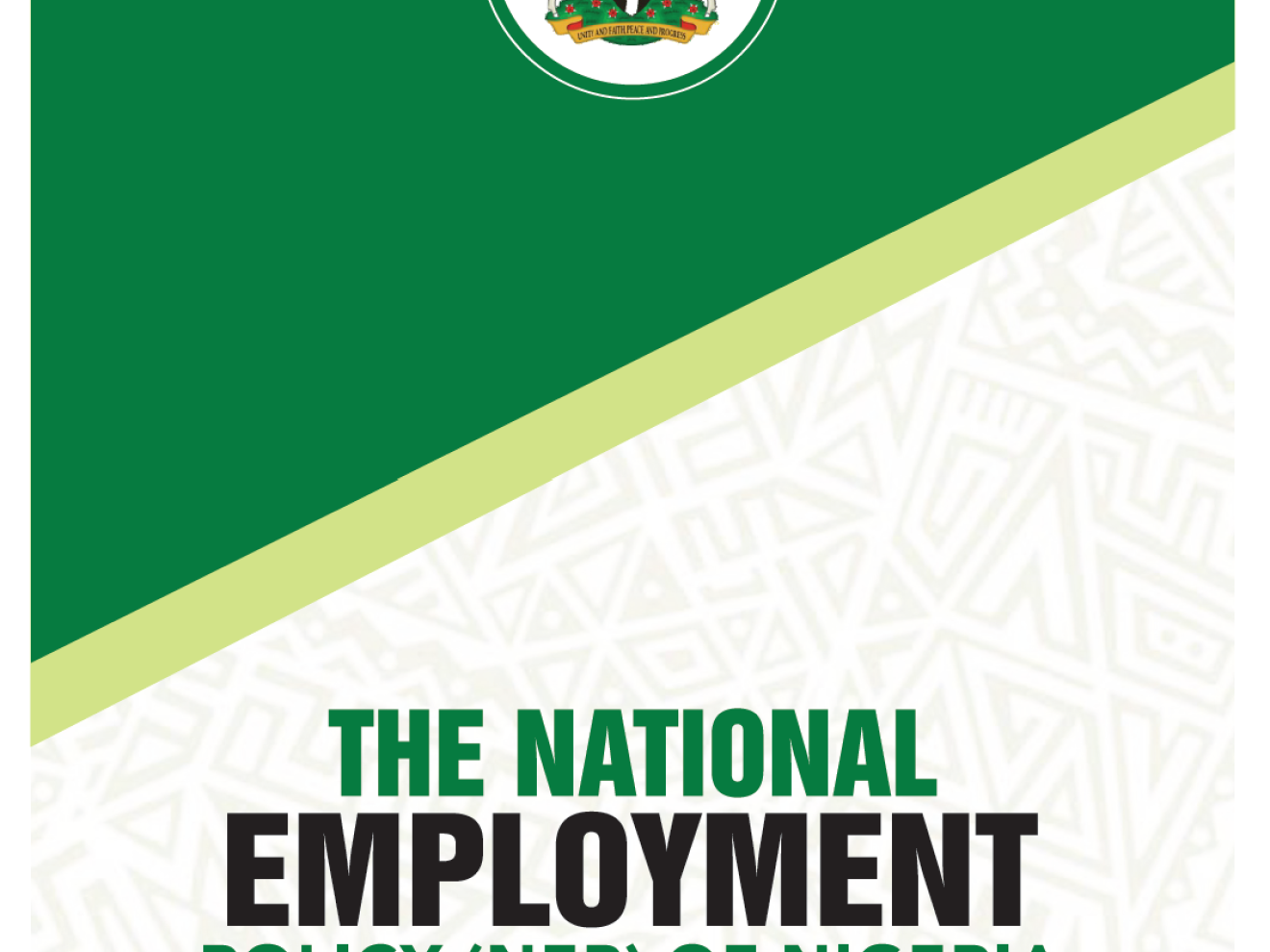 Cover Page of the National Employment Policy of Nigeria