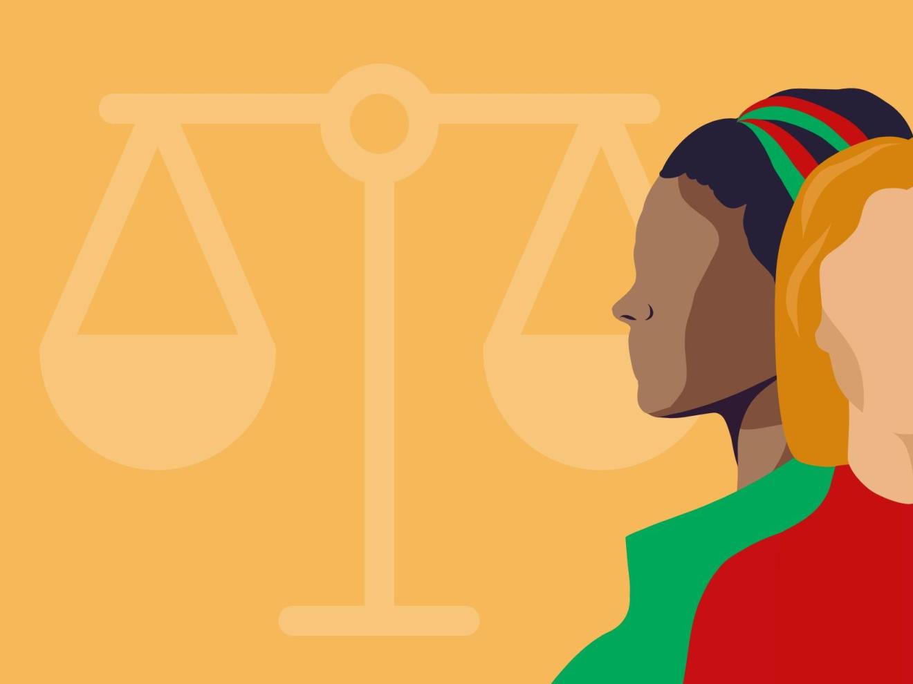 Illustration of three women