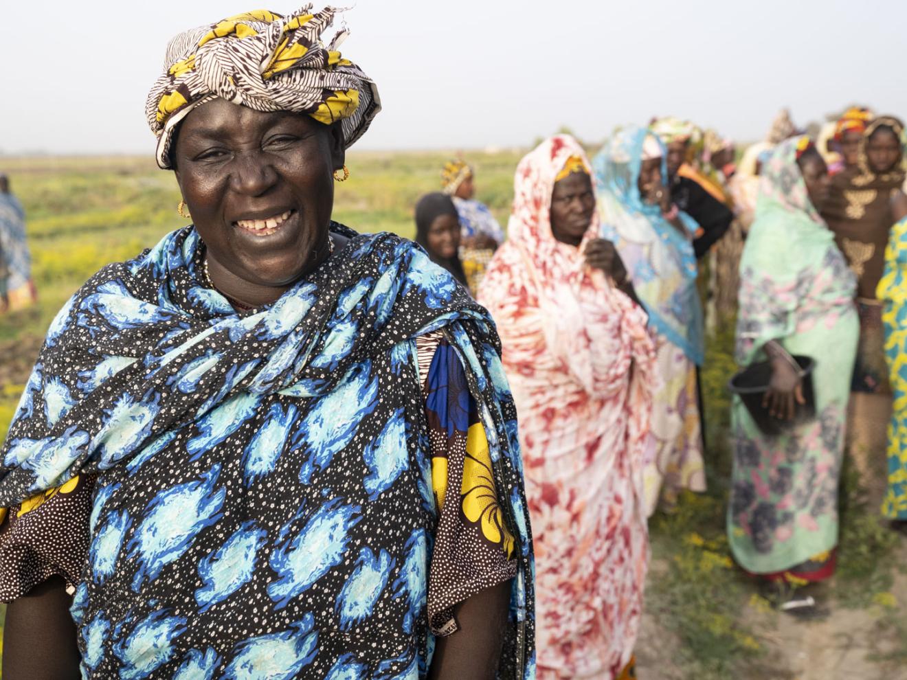 A group of women in a field