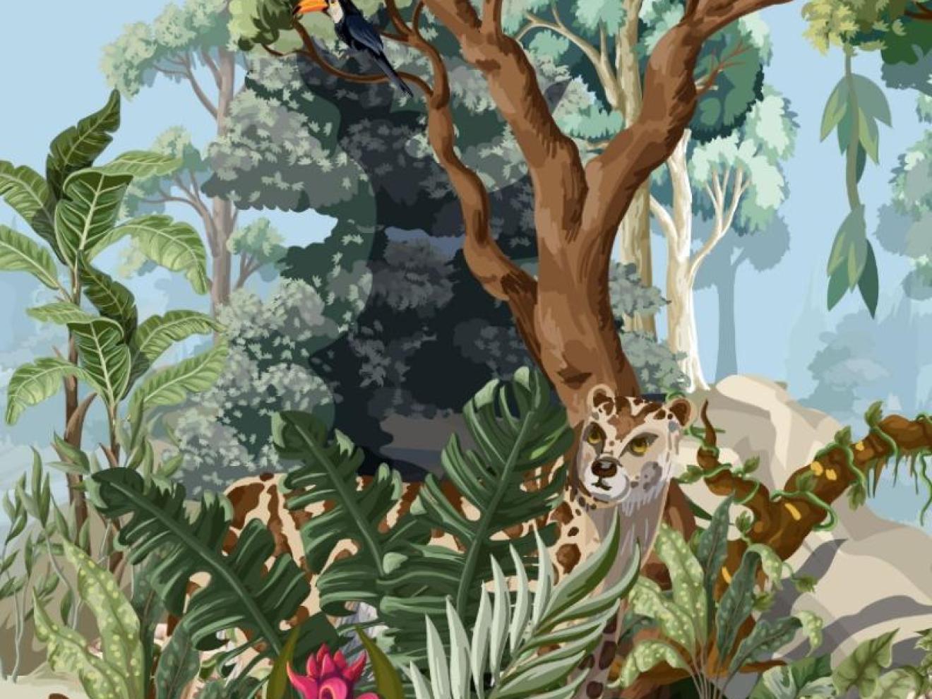 Illustration vom Dschungel