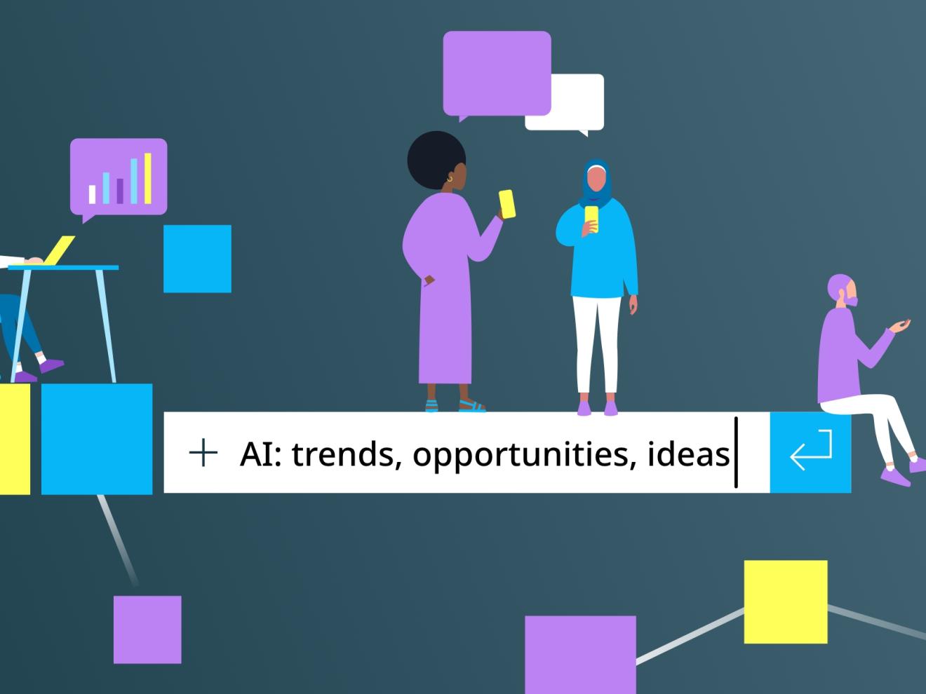 A large input field on which people interact with digital devices
