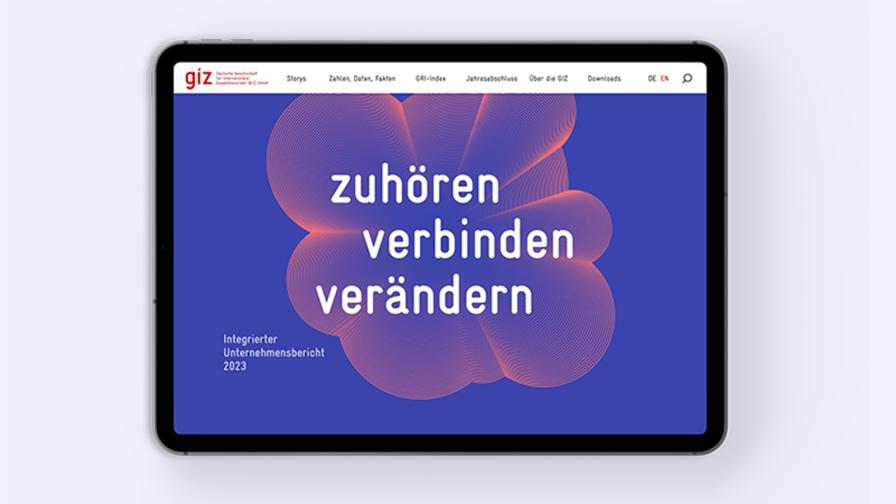 Preview of the Integrated Company Report website on a tablet