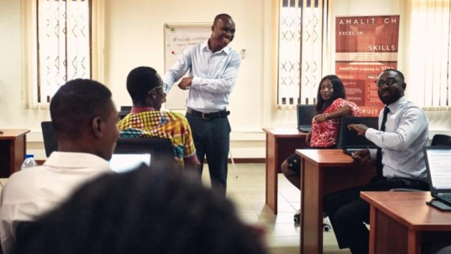 Young IT talents are being prepared in Ghana and Ruanda to work for German clients of IT software company AmaliTech.