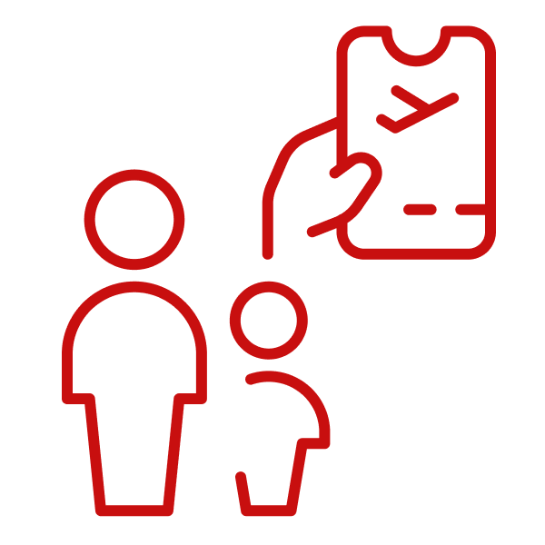 Icon für mitausreisende Familienangehörige