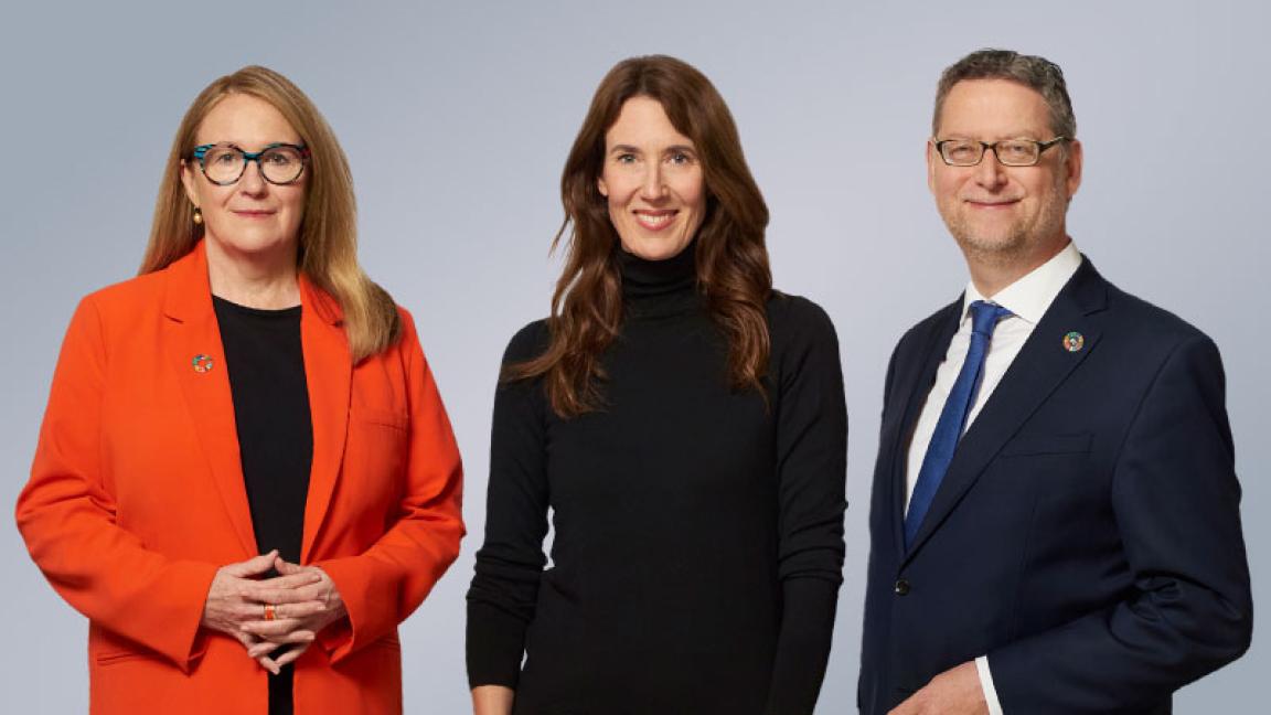 Die drei Vorstandsmitglieder der GIZ GmbH