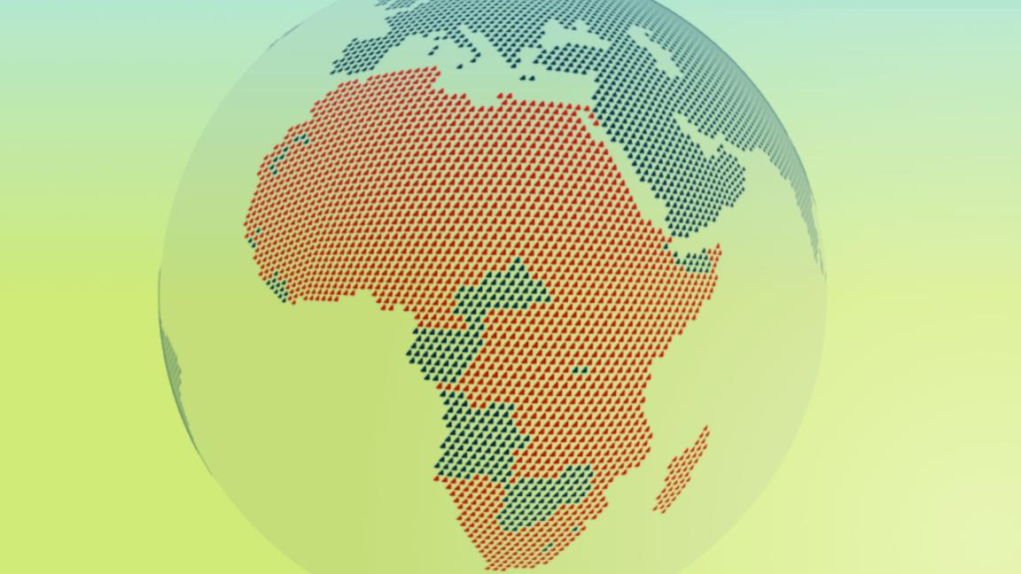 Globus mit Highlight auf Afrika