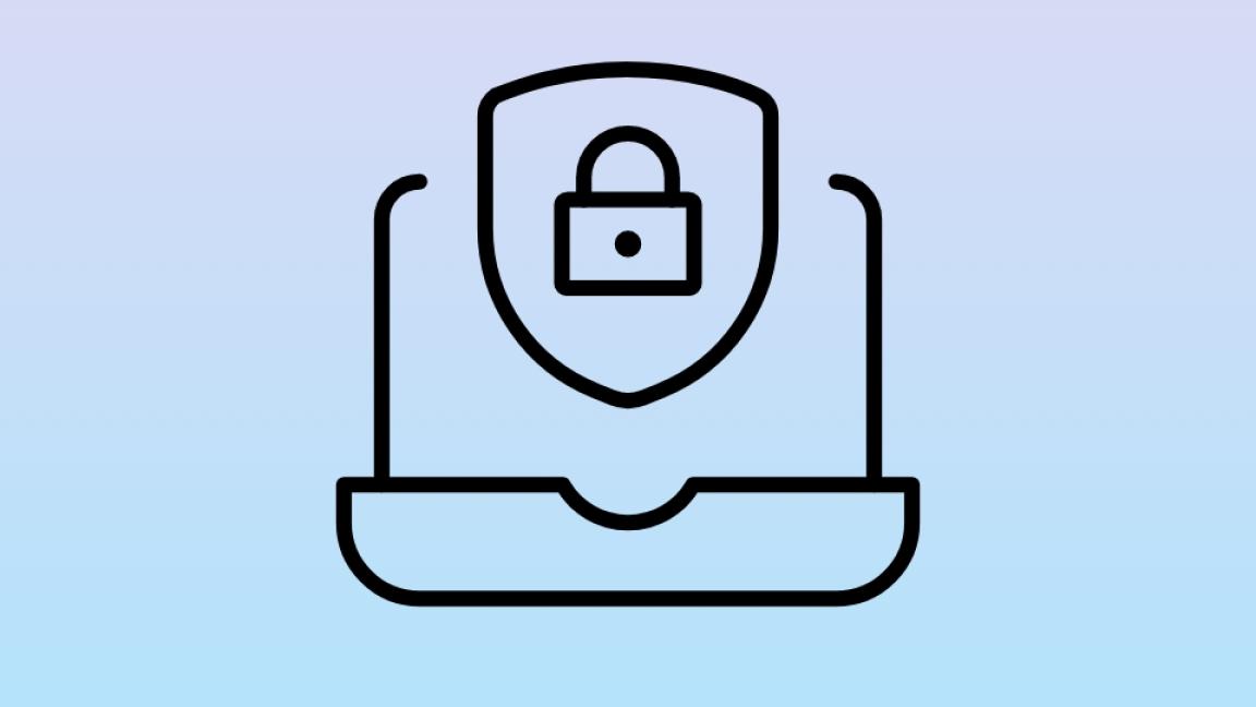 Icon Laptop mit Schutzschild