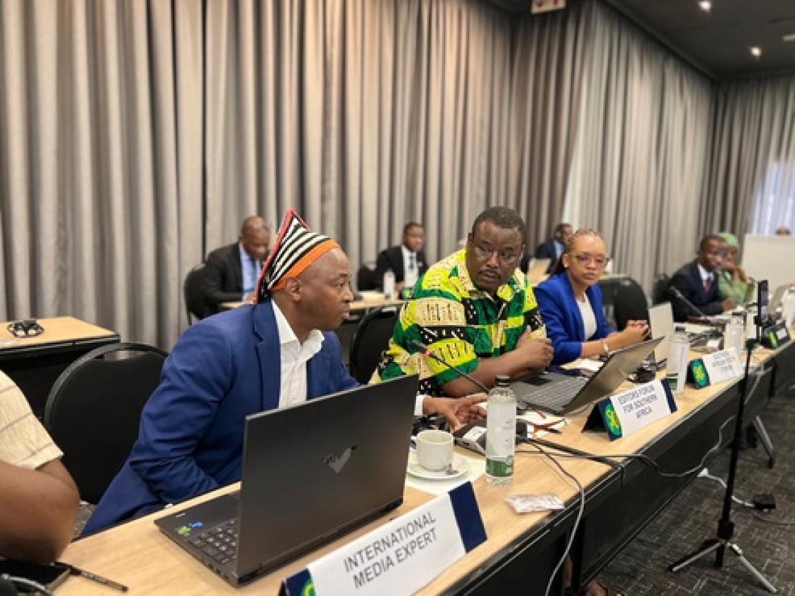 African People attending a meeting