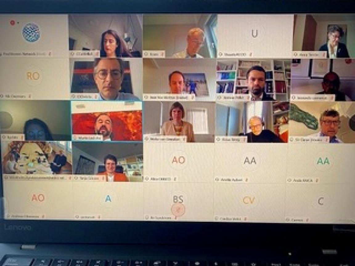 Aufnahme von einem Teamscall