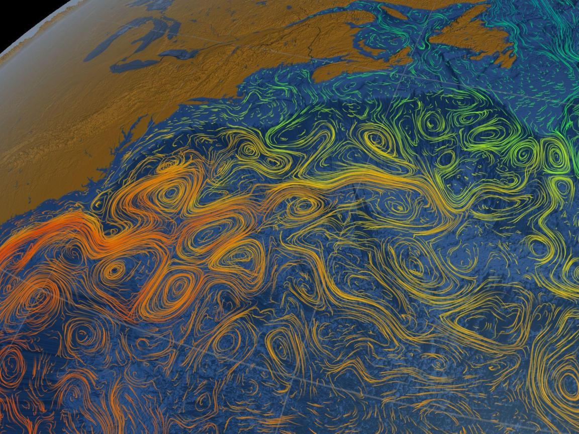 Temperature view of the Earth