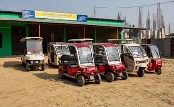 A collection of electric cars.