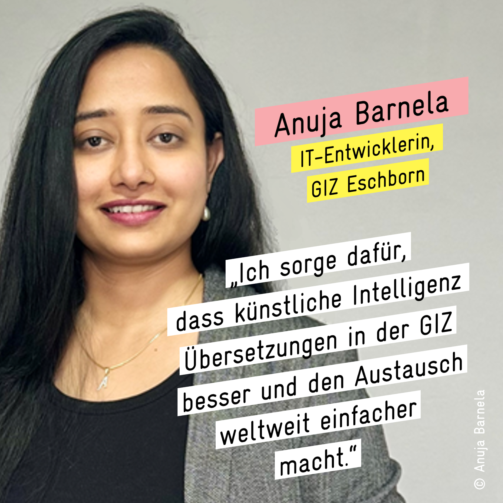 Portraitfoto mit Zitat von Anuja Barnela