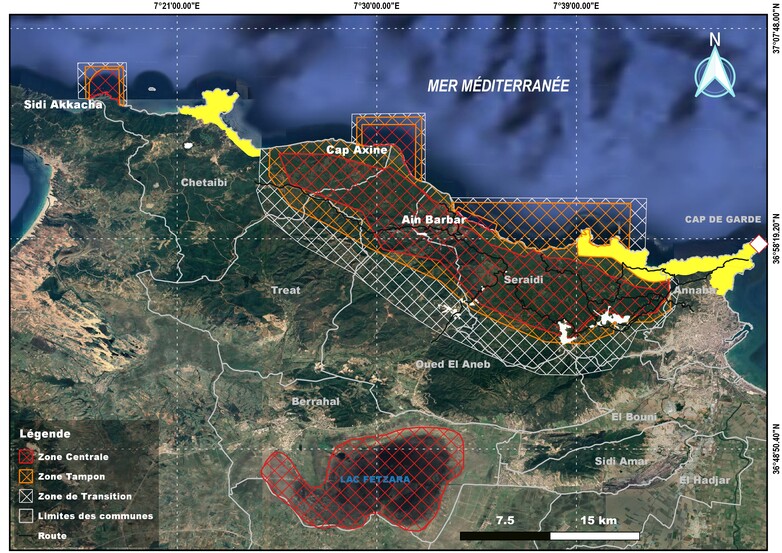 An image of the interface of the Geographic Information System for the designation of protected areas