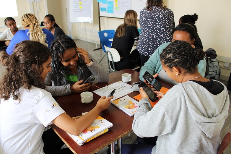 Students in discussions at the Media Academy.