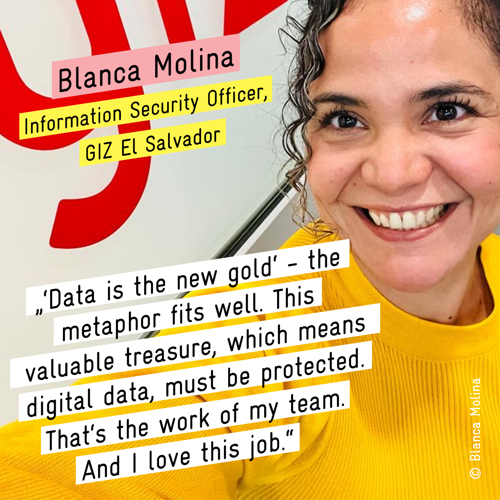 Portrait photo and quote from Blanca Molina