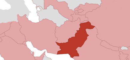 Map of Pakistan.